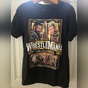 WrestleMania Goes Hollywood Graphic Tee - Black